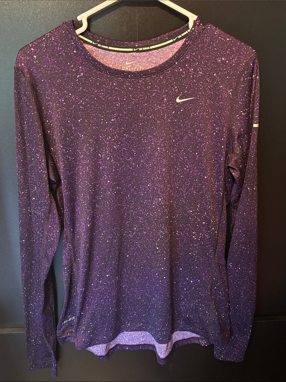 Nike Purple Galaxy Dri-FIT Long-Sleeve Women's Top